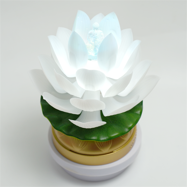 花开见佛莲花灯(小)白